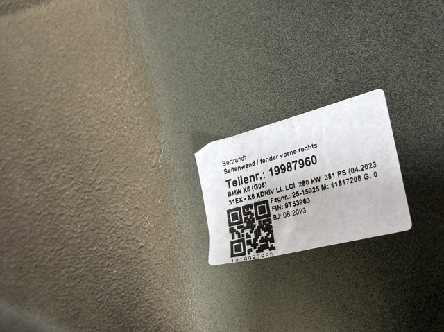 41008737622 BMW Крыло переднее правое купить в Запорожье