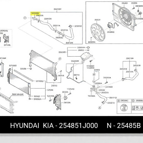 254851J000 HYUNDAI Фланец системы охлаждения купить в Чернигов