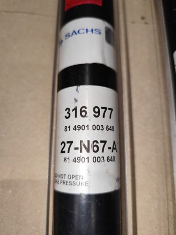 SACHS 316977 Амортизатор задний в наличии Львов