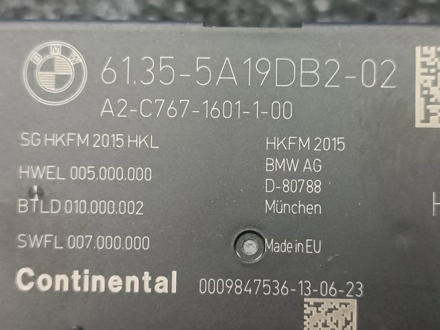 BMW 61355A19DB2 Модуль управления (ЭБУ) открытия крышки багажника (двери 3/5-й задней) в наличии Полтава
