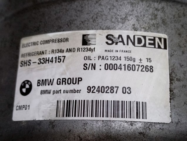 Кронштейн компрессора кондиционера 64557585167 BMW