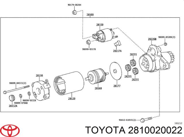 Стартер двигателя 2810020022 TOYOTA