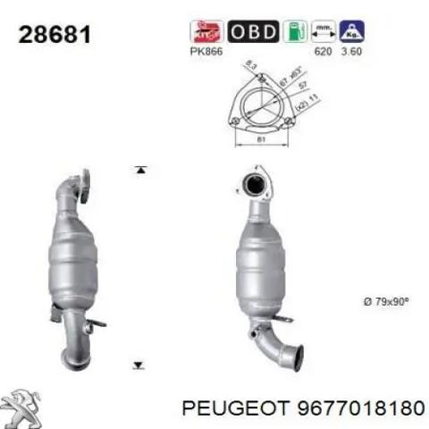 Каталитический нейтрализатор отработавших газов 9677018180 PEUGEOT