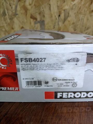 FSB4027 FERODO Колодки ручника купить в Винница