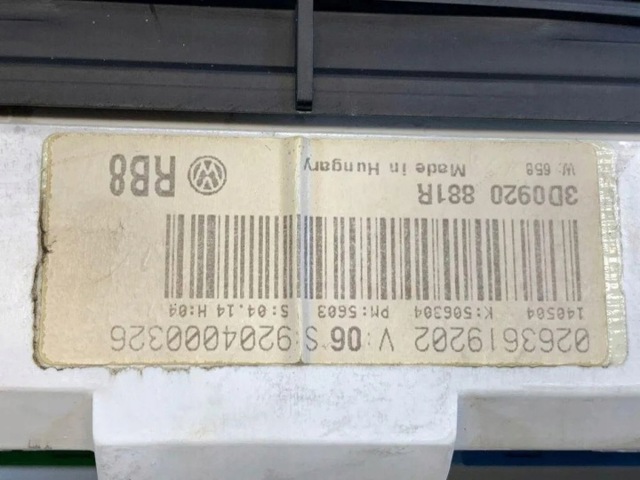 Приборная доска 3D0920881R VAG