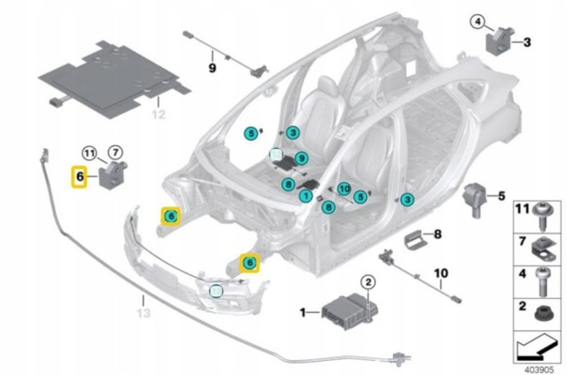 Датчик продольного ускорения 65779196047 BMW