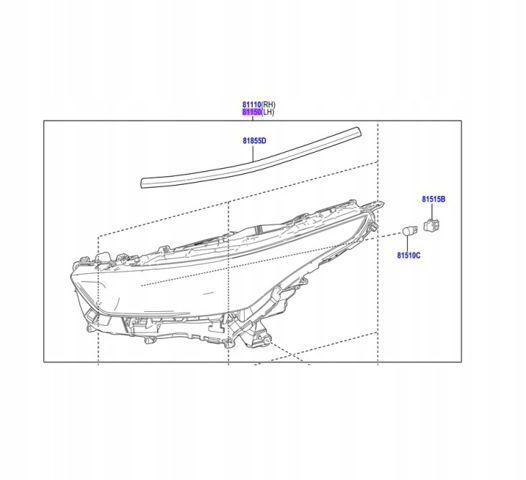 Фары 811500E521 TOYOTA