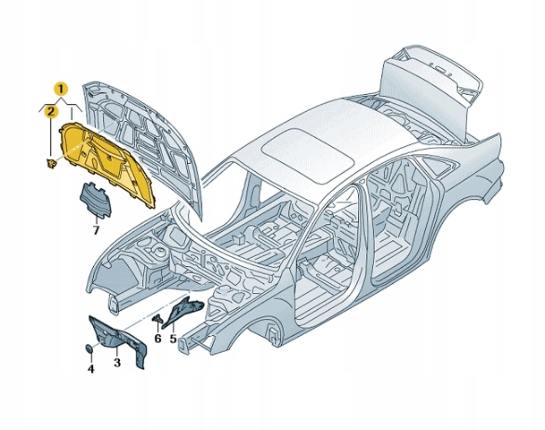 Обшивка капота Audi A4 B9