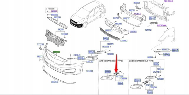 Противотуманка правая 92202A2300 HYUNDAI