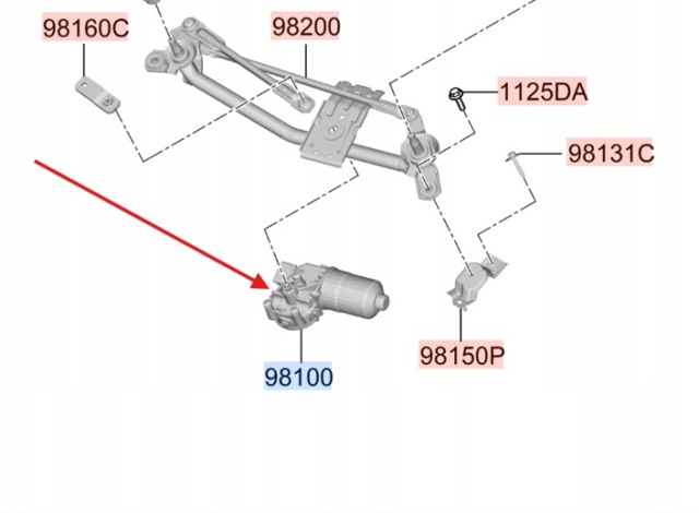 98110F2000 HYUNDAI Мотор дворников купить в Черкассы