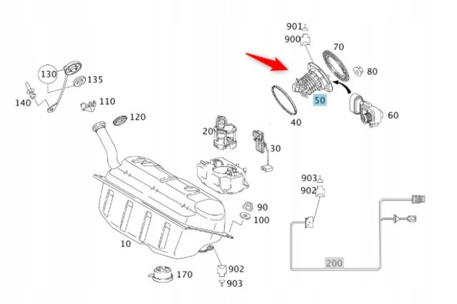 Фильтр топливный A1714700990 MERCEDES