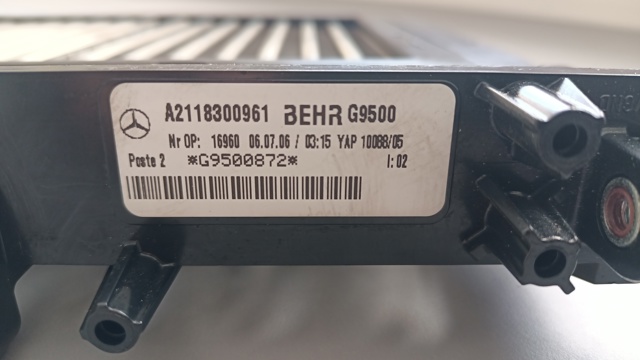 A2118300961 MERCEDES Электроподогреватель воздуха системы отопления салона купить в Житомир