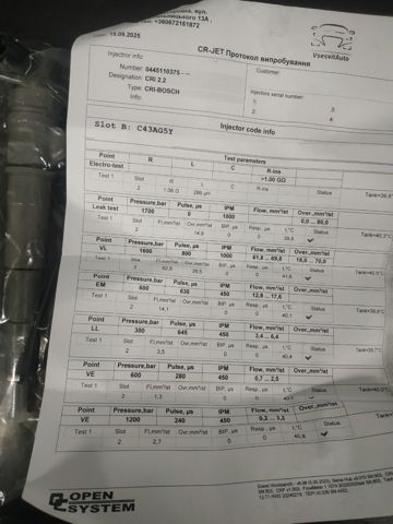 BOSCH 0445110375 Форсунка впрыска топлива в наличии Каменское