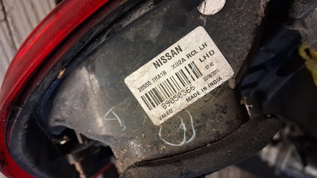 265551HA1B NISSAN Фонарь задний левый купить в Днепр