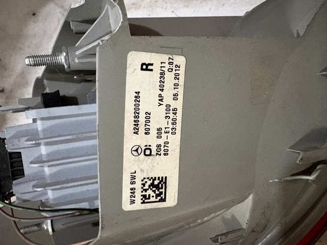 MERCEDES A2468200264 Фонарь задний правый внешний в наличии Хмельницкий