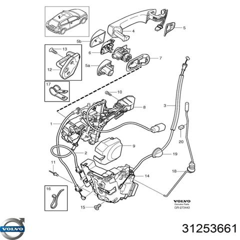31253661 VOLVO Замок водительской двери купить в Ужгород