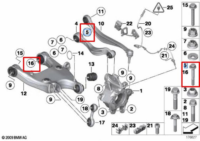 BMW 07146888627 Болт заднего продольного рычага (развальный) в наличии Львов