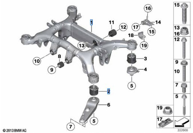 Поперечка задней подвески 33316798545 BMW