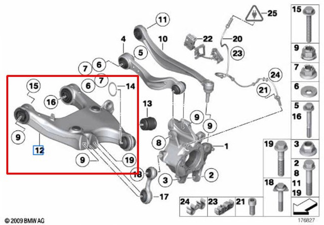BMW 33326865897 Рычаг задней подвески нижний левый в наличии Кривой Рог