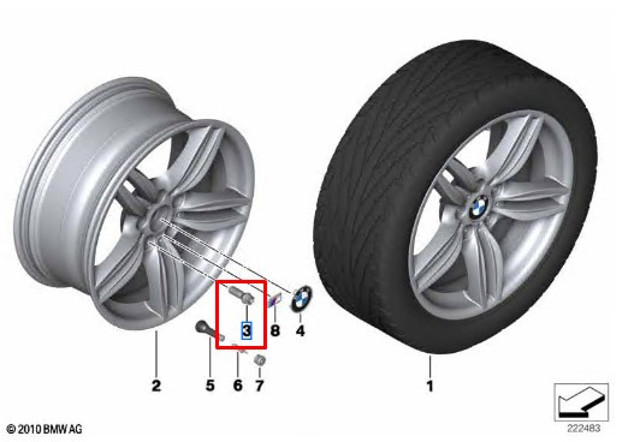 BMW 36136890324 Колесный болт в наличии Тернополь
