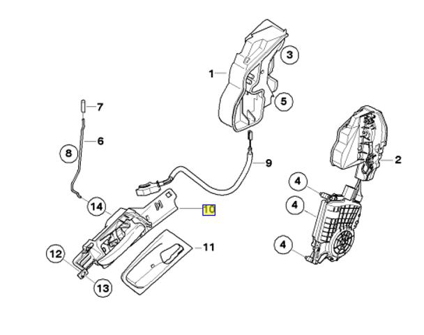 51416974295 BMW Ручка двери передней внутренняя левая купить в Тернополь