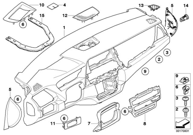 BMW 51456972414 Крышка боковая панели "торпедо", правая в наличии Кривой Рог