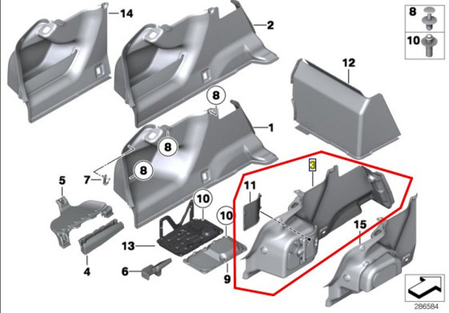 51479163194 BMW Облицовка багажного отсека правая купить в Чернигов