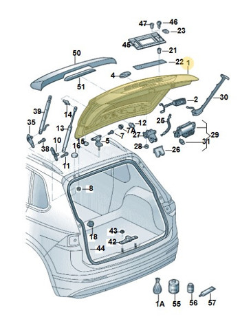 Дверь 5 5NA827025K VAG