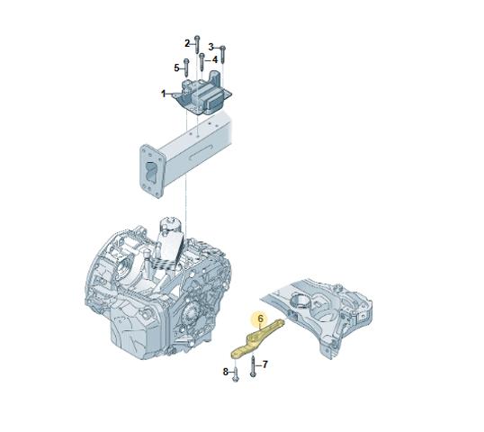 VAG 5Q0199855C Задняя опора двигателя в наличии Житомир