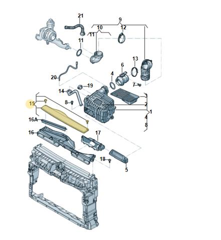 VAG 5QM129954 Корпус фильтра в наличии Николаев