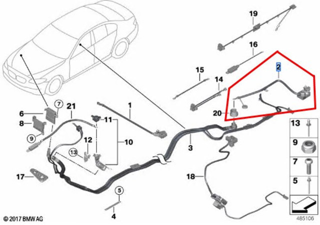 BMW 61129217036 Кабель положительной клемы аккумулятора (АКБ) в наличии Ровно
