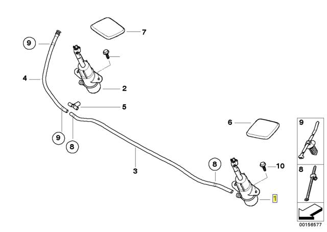 BMW 61677173851 Форсунка омывателя фары передней левой в наличии Черкассы