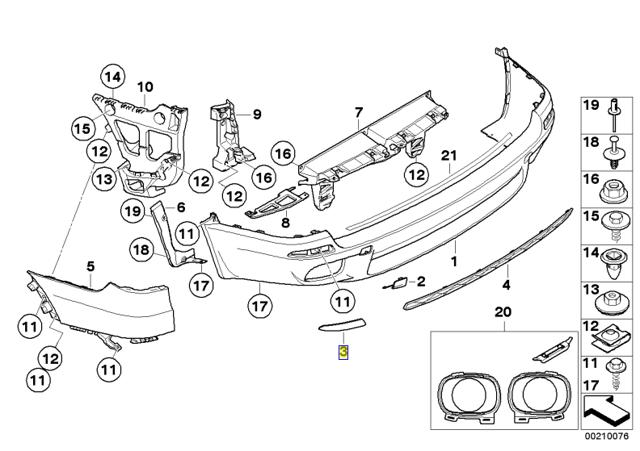 BMW 63147158950 Правый катафот заднего бампера в наличии Николаев