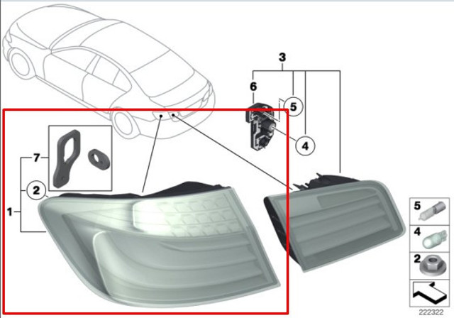 63217203230 BMW Фонарь задний правый внешний купить в Одесса