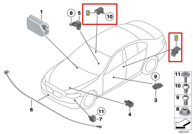 BMW 65779159314 Датчик удара в наличии Николаев