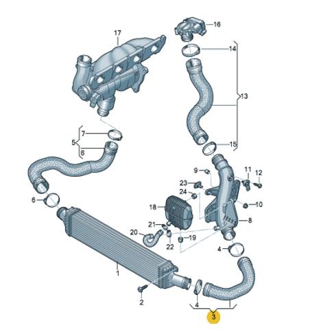 8R0145709H VAG Шланг (патрубок) интеркуллера купить в Житомир