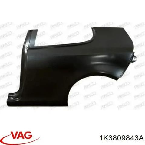 Крыло заднее левое 1K3809843A VAG