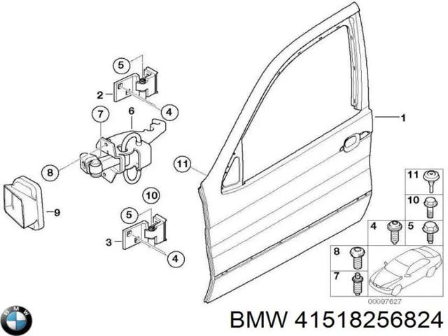 Пассажирская передняя дверь 41518256824 BMW