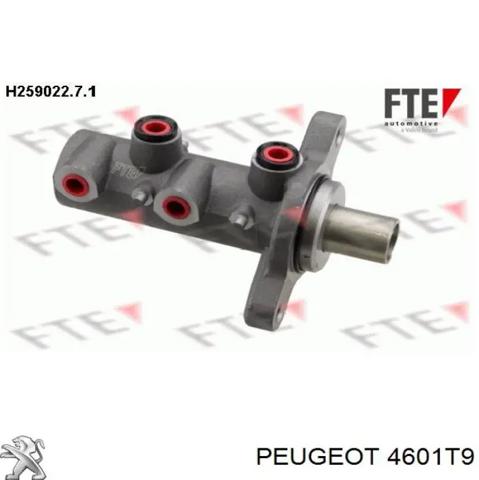 Цилиндр главный тормоза (гидротормозов) 4601T9 PEUGEOT