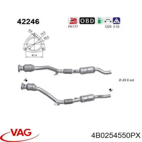 Приемная труба глушителя 4B0254550PX VAG