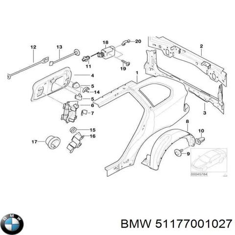 Лючок б/бака 51177001027 BMW