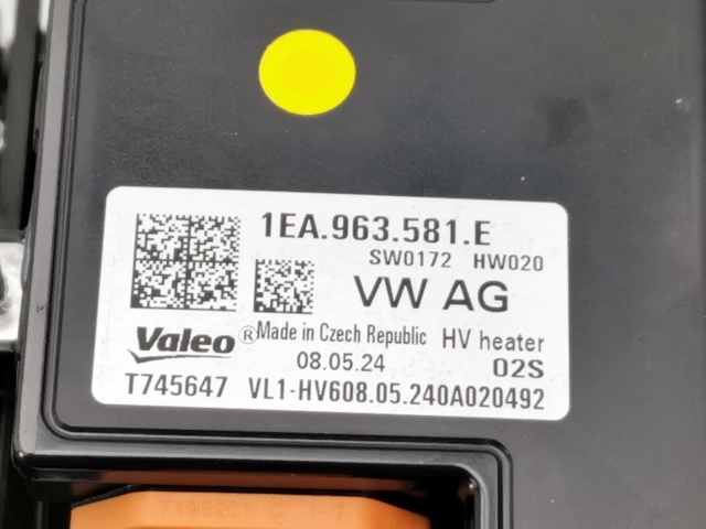1EA963581E VAG Электроподогреватель воздуха системы отопления салона купить в Винница