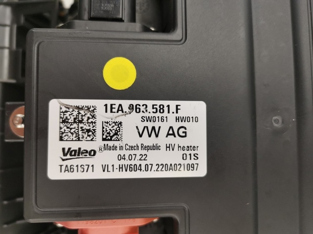 1EA963581F VAG Электроподогреватель воздуха системы отопления салона купить в Ровно