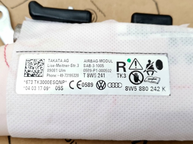 VAG 8W5880242K Подушка безопасности (AIRBAG) спинки сиденья правого в наличии Житомир