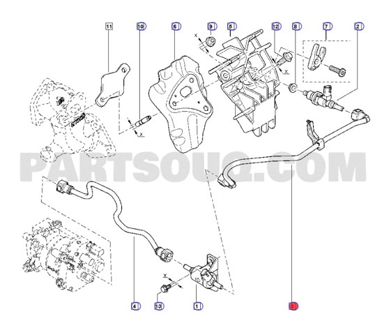 8200934107 RENAULT Трубка топливная от топливоподкачивающего насоса к клапану отсечки топлива купить в Украина
