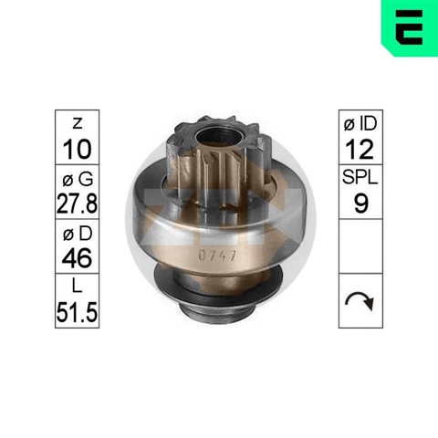 Бендикс стартера ZN0747 ZEN