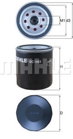 OC1063 MAHLE Фильтр масляный купить в Тернополь
