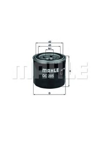 OC205 MAHLE Фильтр масляный купить в Житомир