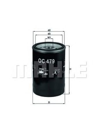 MAHLE OC479 Фильтр масляный в наличии Черкассы