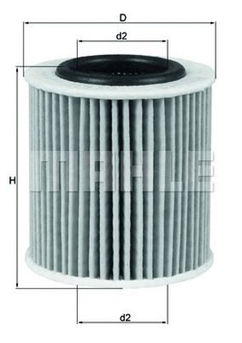 MAHLE OX834D Масляный фильтр в наличии Украина